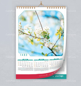 تقویم چهار برگ طرح طبیعت