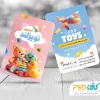 نمونه کارت ویزیت اسباب بازی فروشی