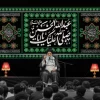 کتیبه پشت منبری محرم با رنگ بندی سبز