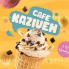 نمونه کارت ویزیت بستنی فروشی