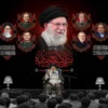 بنر دکور محرم با عکس رهبر شهید و شهدای جنگ رمضان