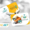 طرح کارت ویزیت دفتر هواپیمایی