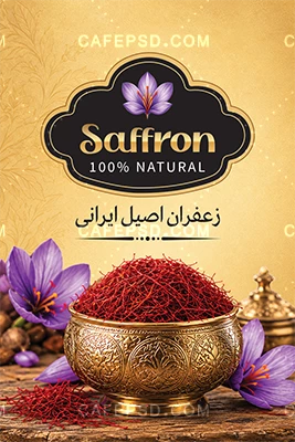 نمونه کارت ویزیت زعفران فروشی